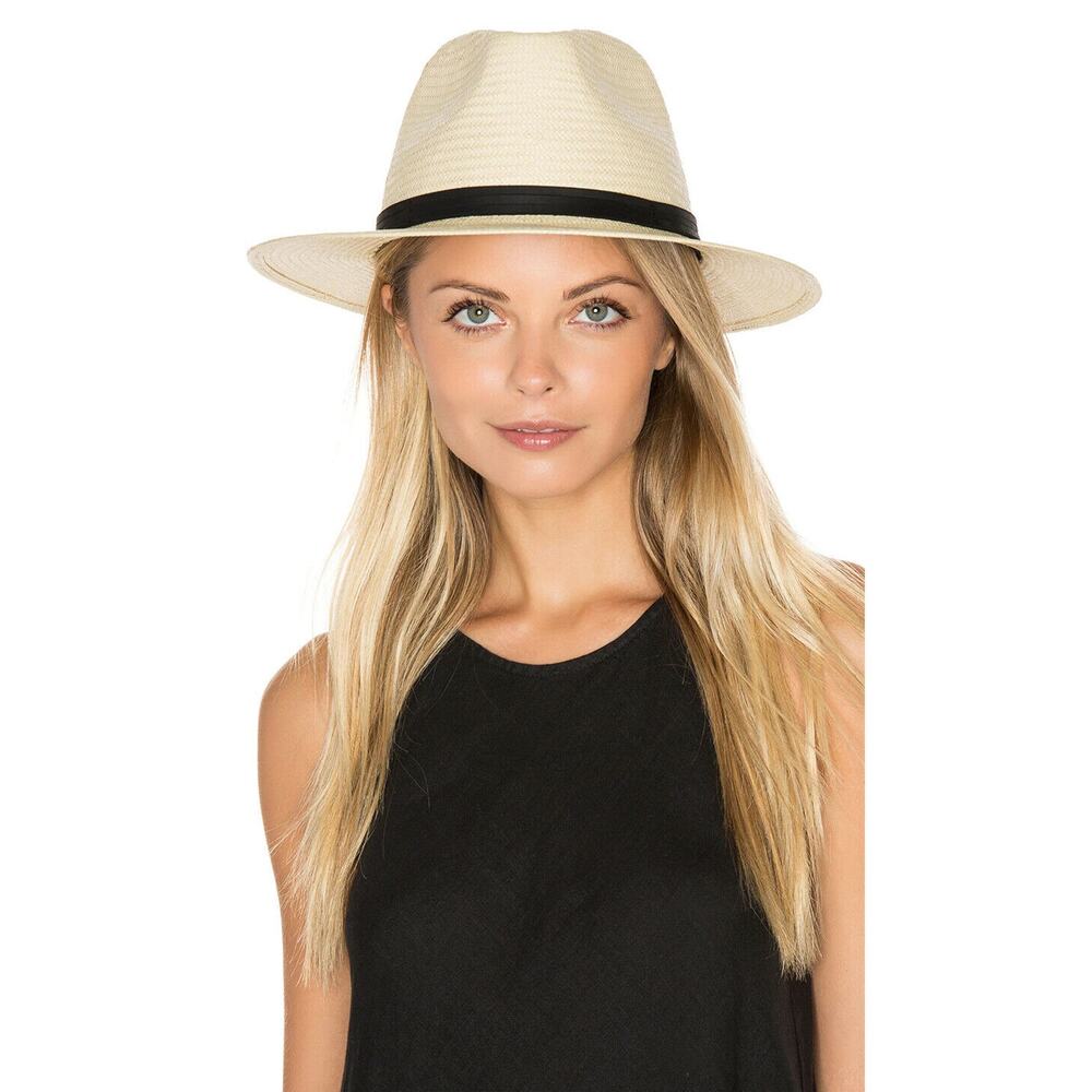Brixon NWT Women's Ivory Pacific Fedora Straw Hat Size S - Picture 2 of 11